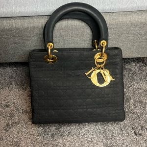🖤Vintage Lady Dior Cannage Nylon Small🖤